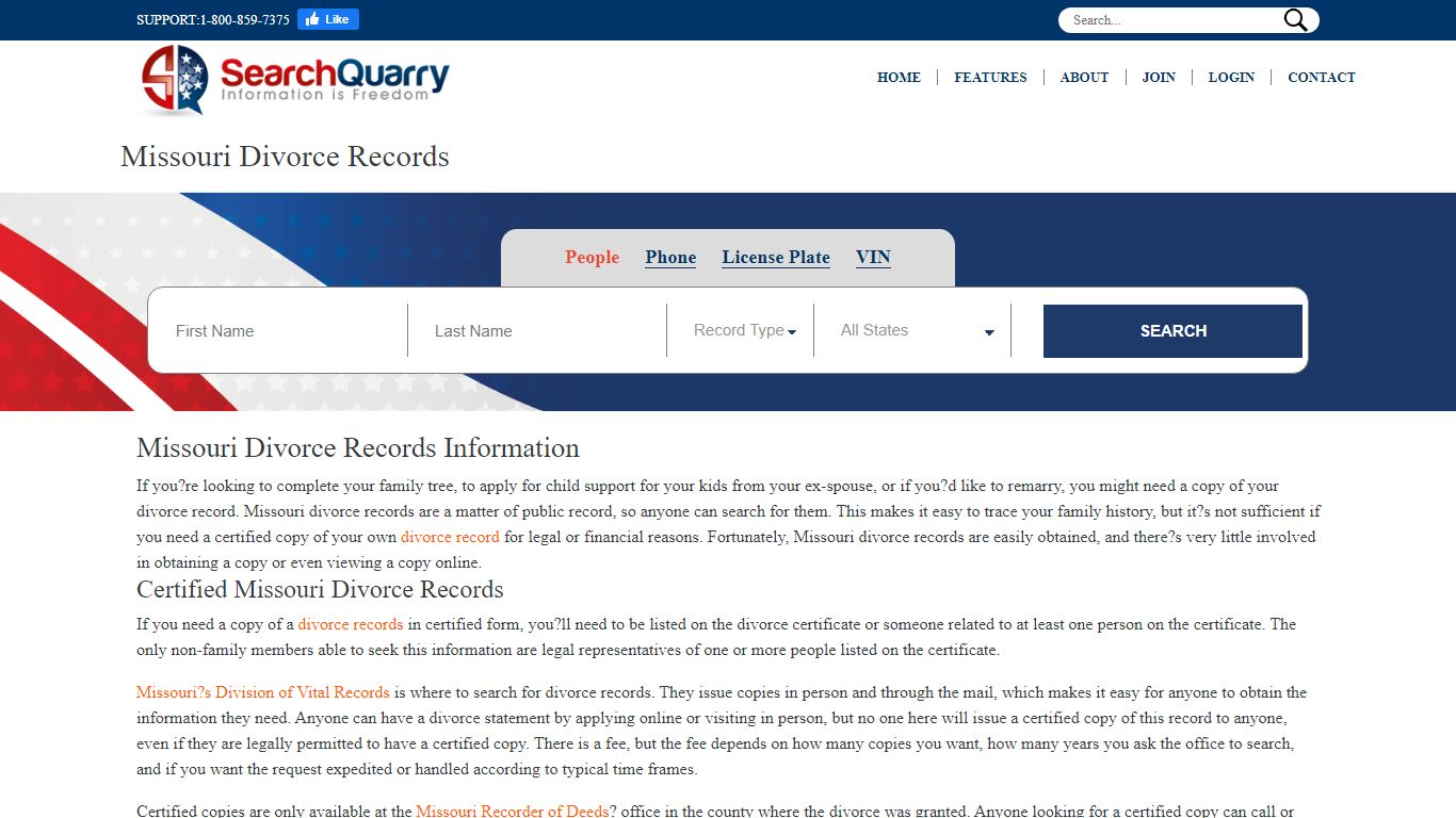 Free Missouri Divorce Records | Enter a Name & View Divorce Records